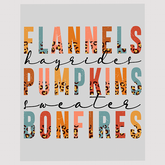 Cozy Autumn Vibes DTF Transfer - Flannels & Bonfires Design
